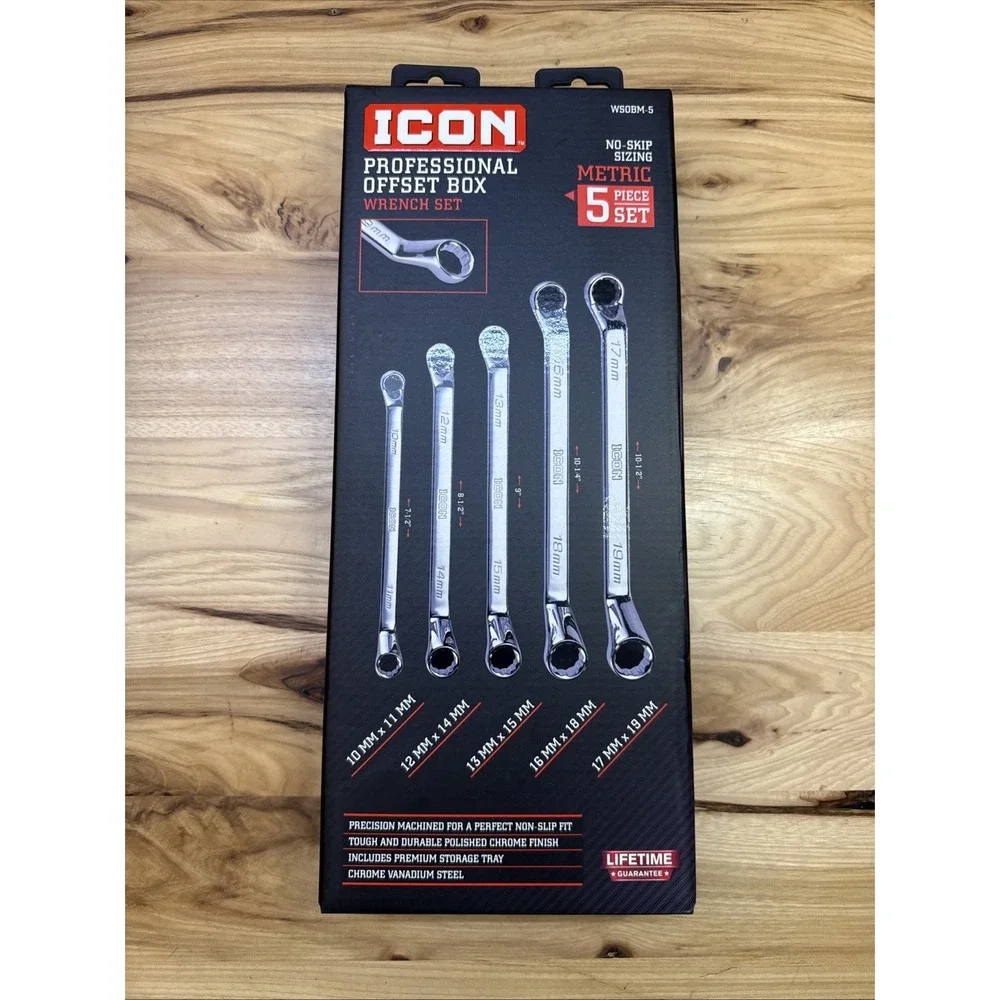 Icon Tools Double Box End Wrench & Flex Head Double Box End & Offset Box Wrench